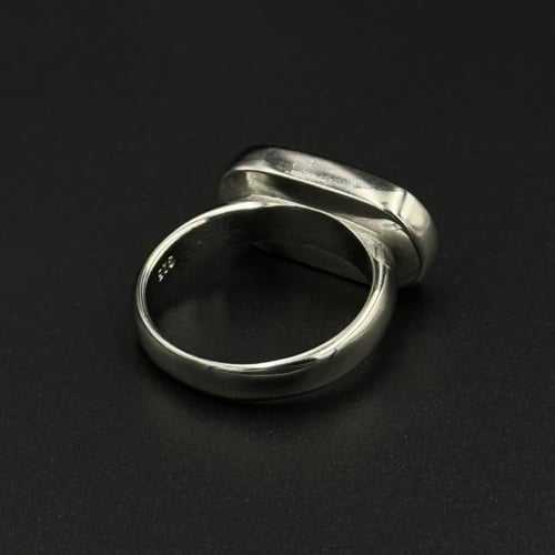 بن | خاتم ملكي أسطواني فضة عيار 925 - بني