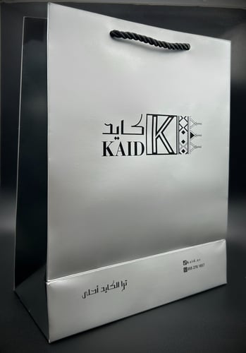 محيط | خاتم ملكي مقبض فضه عيار 925 - كحلي معرق