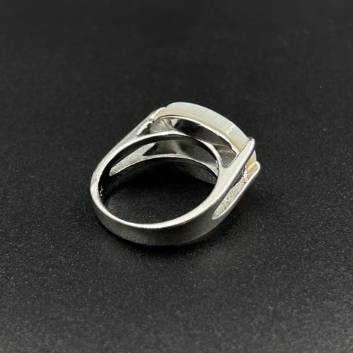 صدف | خاتم ملكي مقبض فضه عيار 925 - صدفي