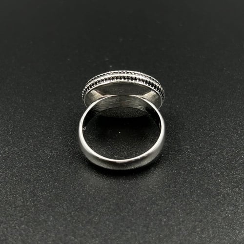 مقصب | خاتم ملكي فضه عيار 925 - أخضر