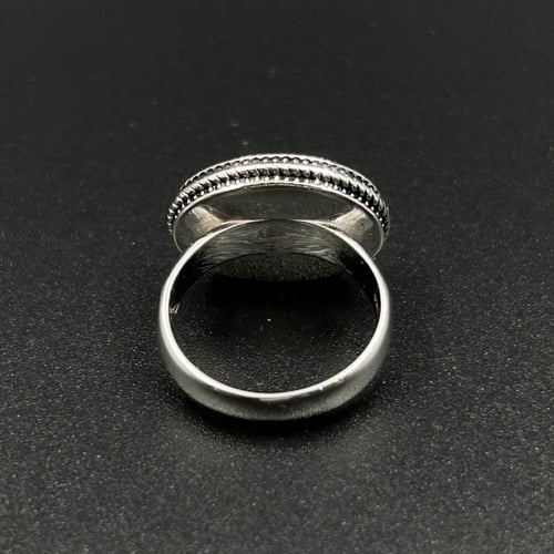 مقصب | خاتم ملكي فضه عيار 925 - بني