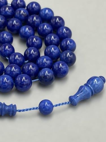 سبحة فاتوران | تمليكة ازرق مموج