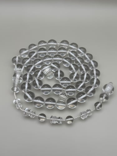 سبحة فاتوران | زجاجي شفاف تمليكة