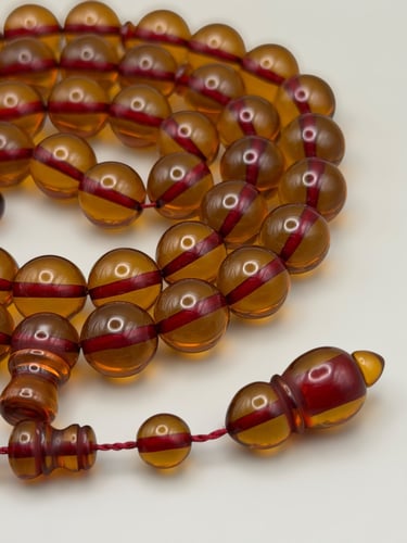 سبحة فاتوران | زعفراني شفاف تمليكة