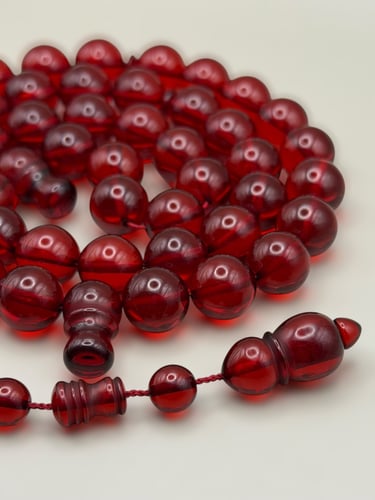 سبحة فاتوران | أحمر شفاف تمليكة