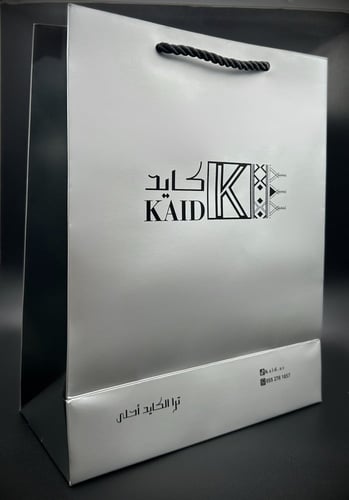 موج | خاتم ملكي مقبض فضه عيار 925 - أزرق معرق