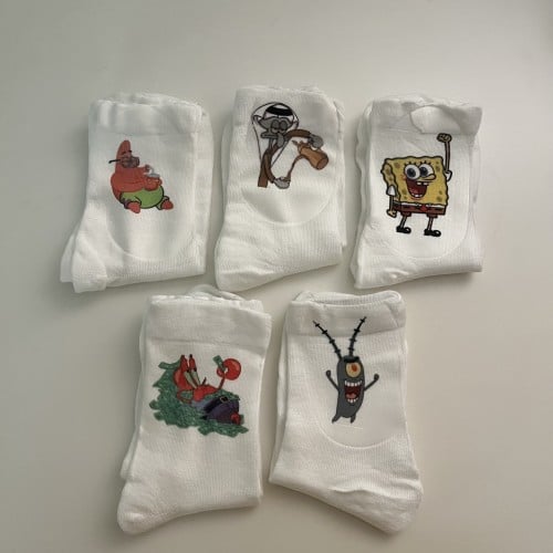 مجموعة 5 جوارب سبونج بوب