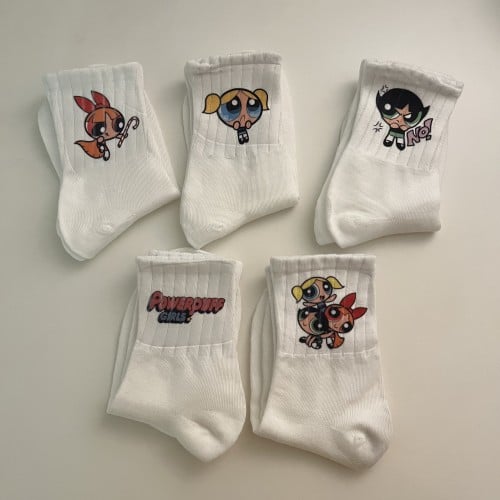 مجموعة 5 جوارب فتيات القوة