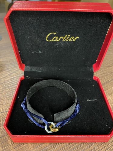 تسليم فوري Cartier Bracelet Two rings Blue