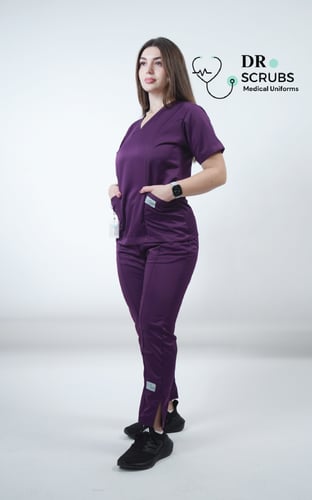 سكراب نسائي باذنجاني -Eggplant women's scrub