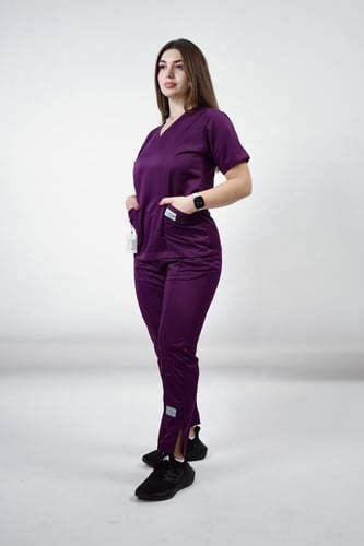 سكراب نسائي باذنجاني -Eggplant women's scrub