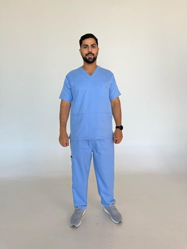 سكراب رجالي سماوي - Sky blue men's scrub