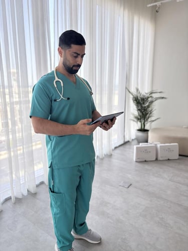 سكراب رجالي تركوازي - Turquoise men's scrubs