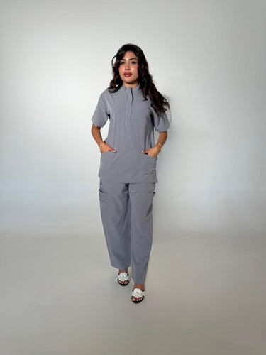 سكراب نسائي رمادي - Grey women's scrub