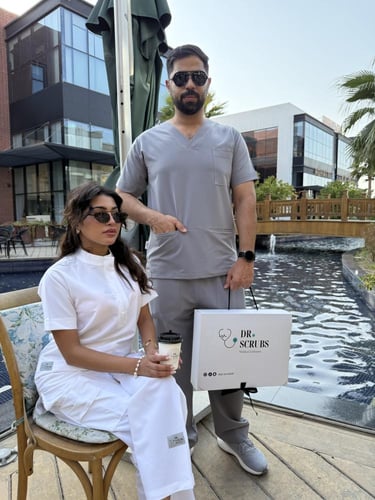 سكراب رجالي رمادي - Grey men's scrubs