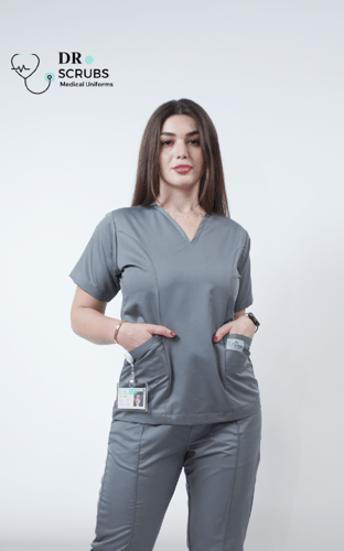 سكراب نسائي رمادي - Grey women's scrub