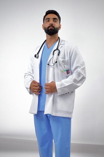 لابكوت رجالي كلاسك - Classic men's Lab coat