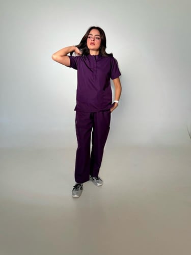 سكراب نسائي باذنجاني -Eggplant women's scrub