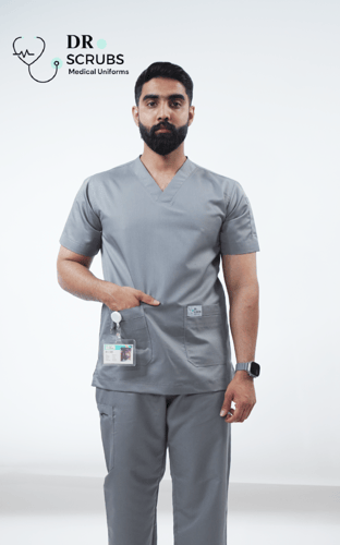 سكراب رجالي رمادي - Grey men's scrubs