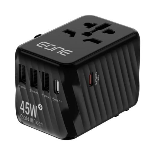 فيش سفر عالمي 2 منافذ USB-A و ومنفذين USB-C بقوة 4...