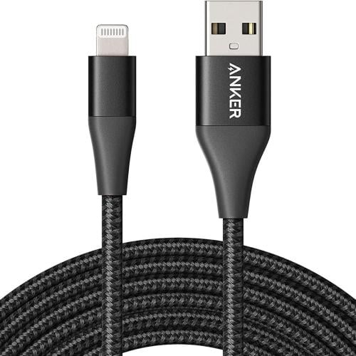 كيبل سلك شاحن من انكر USB / ايفون اسود