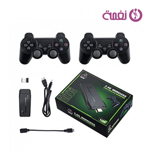 جهاز العاب صغير مع وحدات تحكم لاسلكية