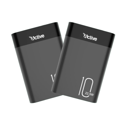 عرض بطارييتين متنقلة من اكتيف 10 الاف ميلي امبير 2...