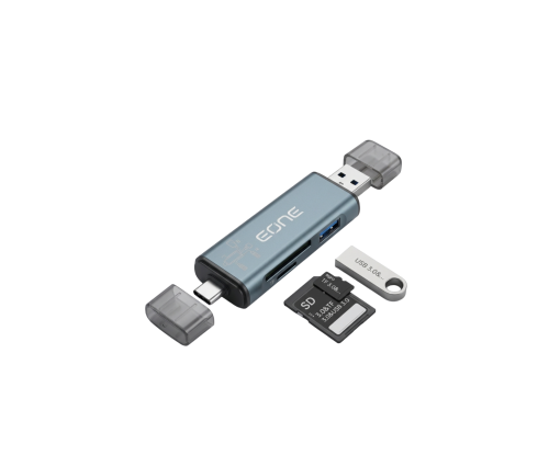 قارئ بطاقات EONE 3 في 1 مع موزع USB 3.0