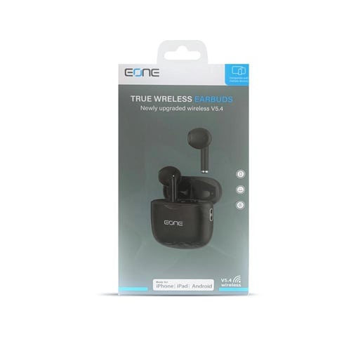 سماعة بلوتوث ايربود E-ONE أسود معتمدة من ابل واندر...