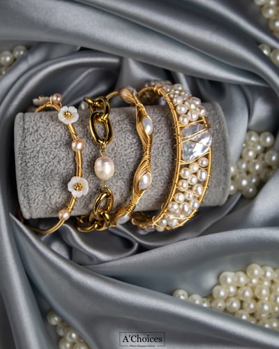 سوار مصنوع من الفولاذ المقاوم للصدأ المطلي بالذهب...