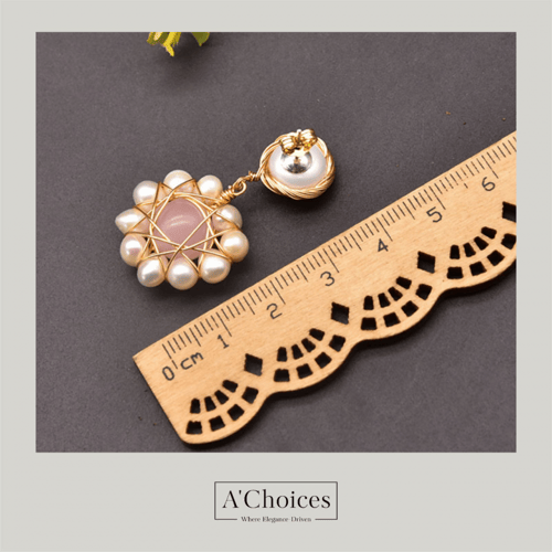 اقراط مصنوعة يدويا من النحاس المطلي بالذهب عيار 18...