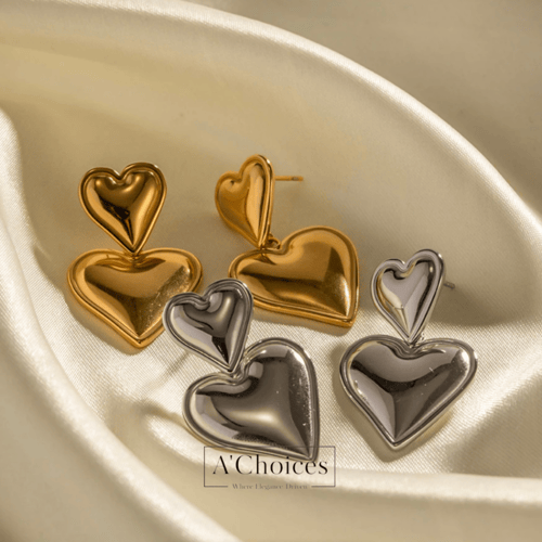 أقراط على شكل قلبين