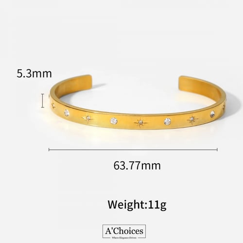 اسورة مصنوع من الستانلس ستيل المطلي بالذهب عيار 18...