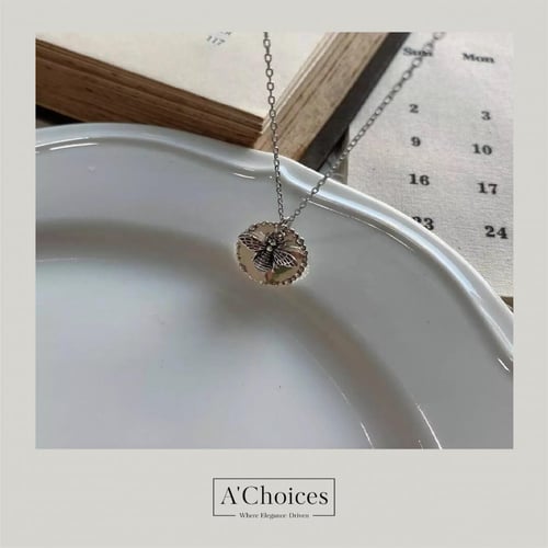 سلسال فضه عيار 925 بتصميم نحلة