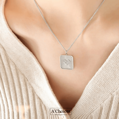 سلسال نسائي مصنوع من الستانلس ستيل المطلي بالذهب ع...