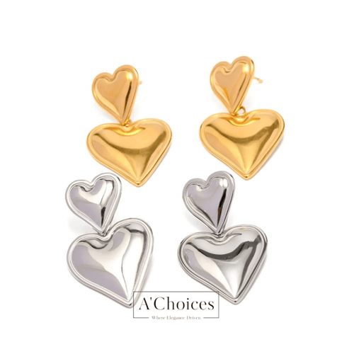 أقراط على شكل قلبين