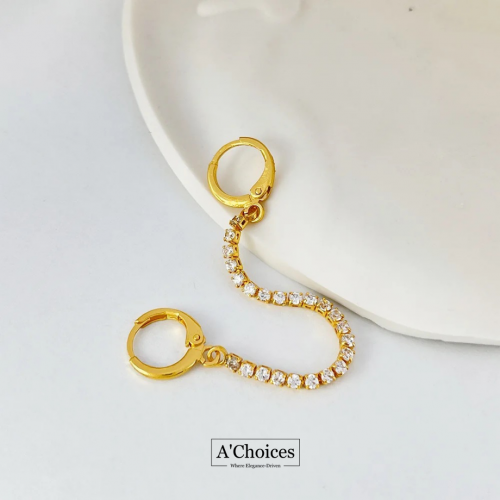 اقراط الاذن مصنوعة من النحاس المطلي بالذهب عيار 18...