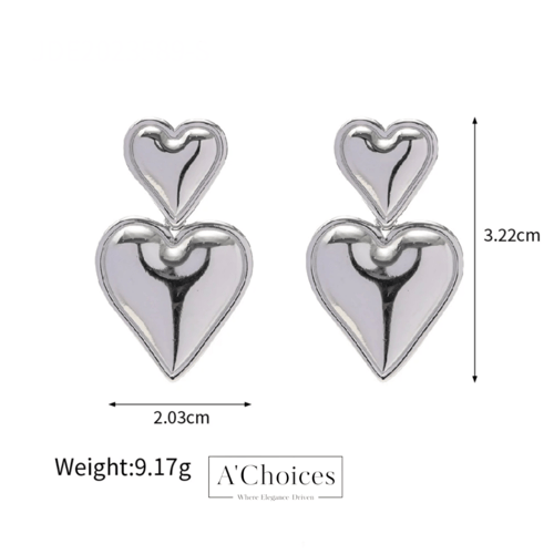 أقراط على شكل قلبين