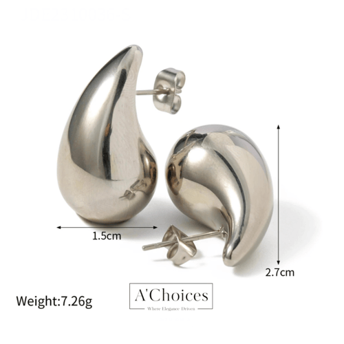 أقراط على شكل قطرة ماء