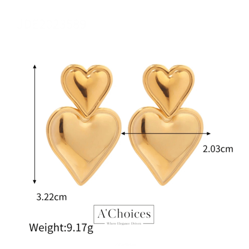 أقراط على شكل قلبين