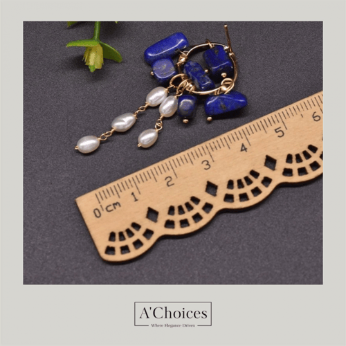 أقراط مصنوعة يدوياً من الفضة والنحاس المطلي بالذهب...