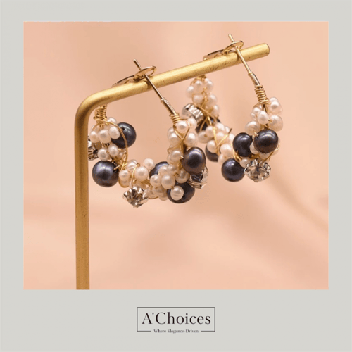 أقراط مصنوعة يدوياً من الفضة والنحاس المطلي بالذهب...