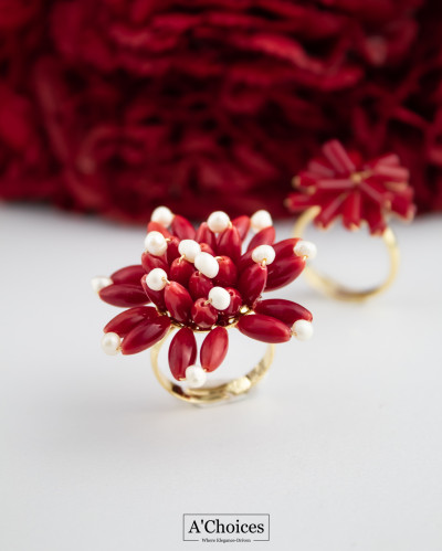 خاتم مصنوع يدويا من الفضة عيار 925 مطلي بالذهب عيا...