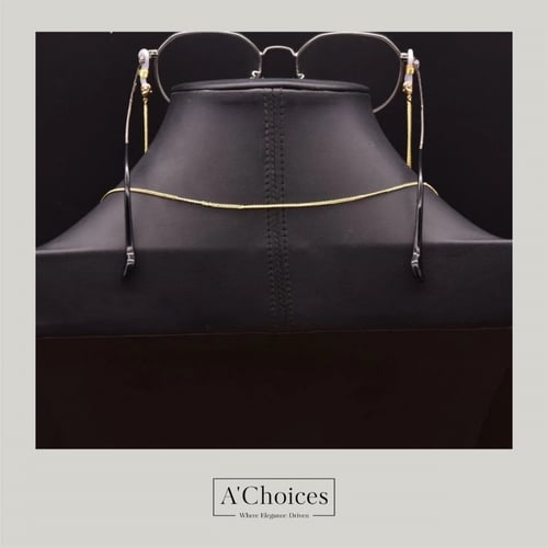 سلسلة نظارة مصنوعة يدوياً مطلية بالذهب مع الأصداف...