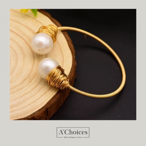 اسوارة نسائية مصنوع يدوياً مطلي بالذهب عيار 18 مع...