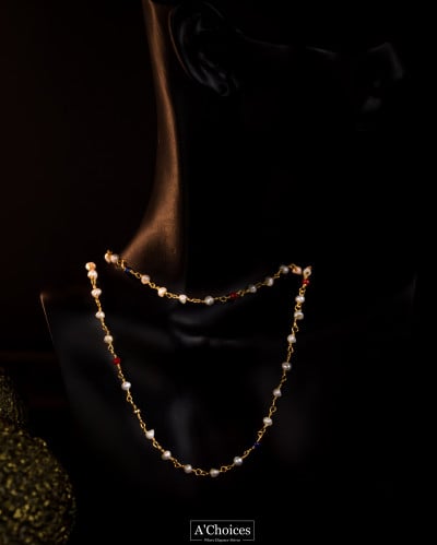 طقم سلسال مصنوع يدوياً من النحاس المطلي بالذهب مع...