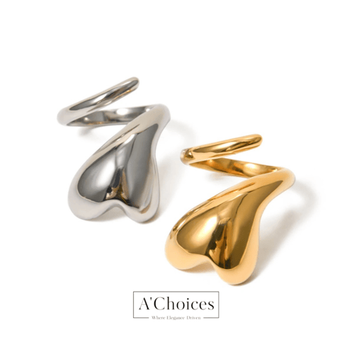 خاتم على شكل قلب