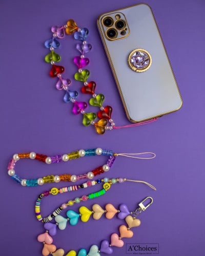 سلسال جوال مصنوعة يدوياً من الإكريلك الملون