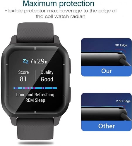 4 قطع - حامي شاشة لساعة جارمن فينو اس كيو 2