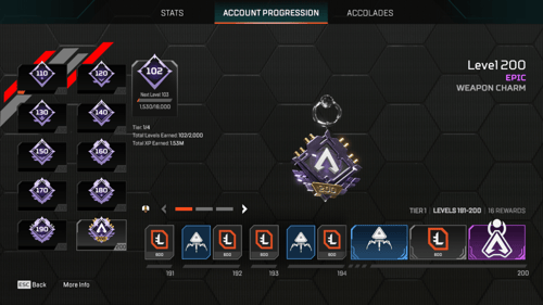 حساب ايبكس ليجند , المستوى 102 + سكنات 49